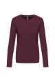 Dames T-shirt lange mouw Kariban K383 WINE